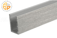 U-Channel (1" x 2" x 1/8'') (12' Length) (Brushed Stainless)