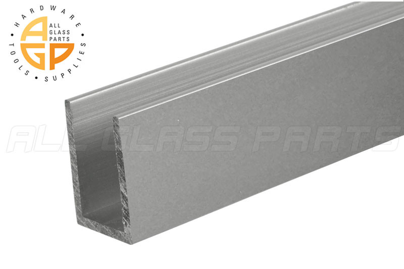 UChannel Length 12' Anodized Aluminum All Glass Parts