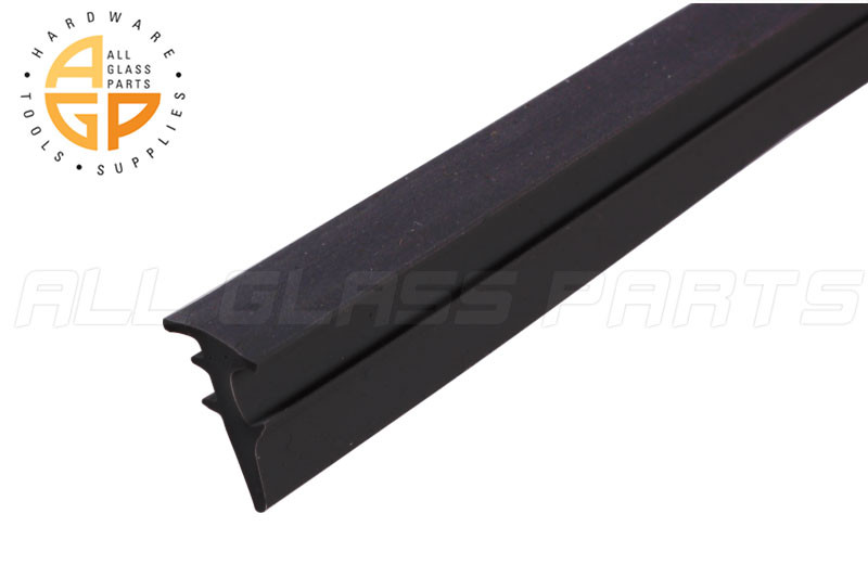 RollIn Glazing Gasket For 1/2" Glass 12 mm Black