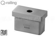 Square Line End Fitting (2.36" x 1.18" (60mmx30mm))
