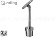 Round Profile Baluster Bracket for Round Handrail Tubing (Adjustable Saddle Angle) (2" Saddle) (1-1/2" Handrail) (Outdoor)