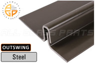 Interlocking Astragal Offset Bar 3" (Outswing) (Steel) (Bronze) (82" Length)