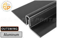 Interlocking Astragal Offset Bar 3" (Outswing) (Aluminum) (Black) (82" Length)