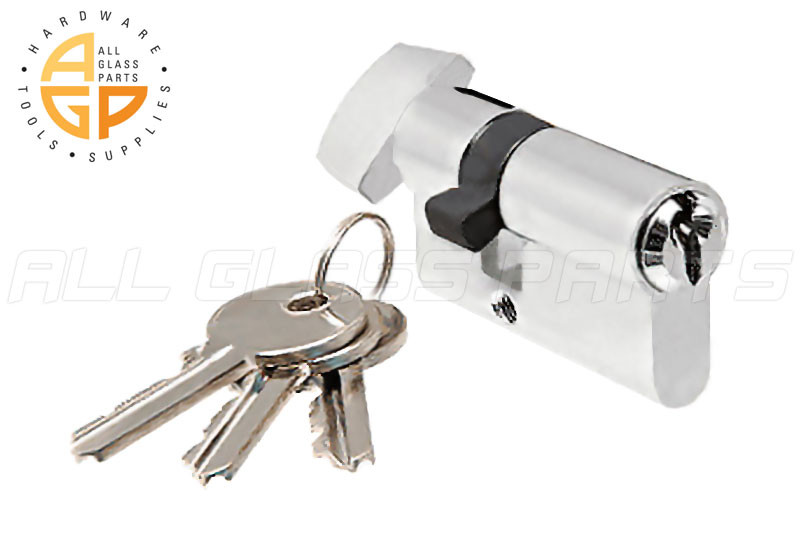 Commercial Door European Cylinder w/Key Standard Length