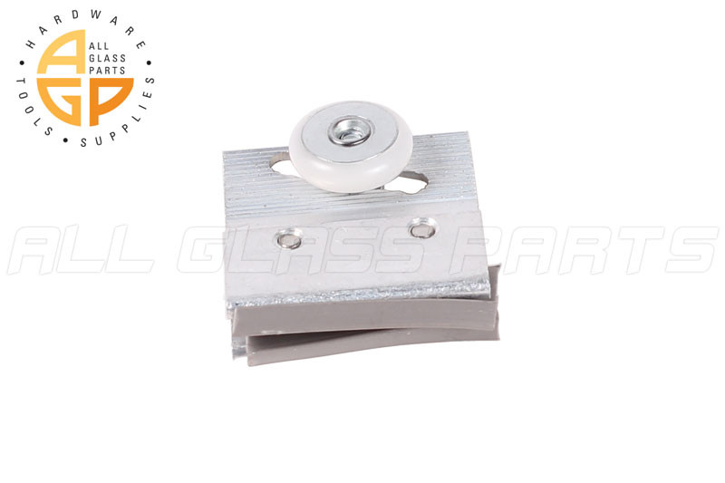 Shower Door Roller & Bracket White 11/2" Length