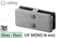 180-degree Flat Connector (Flat Back Style) (1/4" Glass Thickness)