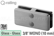 180-degree Flat Connector (Flat Back Style) (3/8" Glass Thickness)