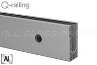 Easy Glass SMART Base shoe Brushed Anodized 20' S/L FASCIA MOUNT