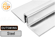 Interlocking Astragal Offset Bar 3" (Outswing) (Steel) (White) (82" Length)