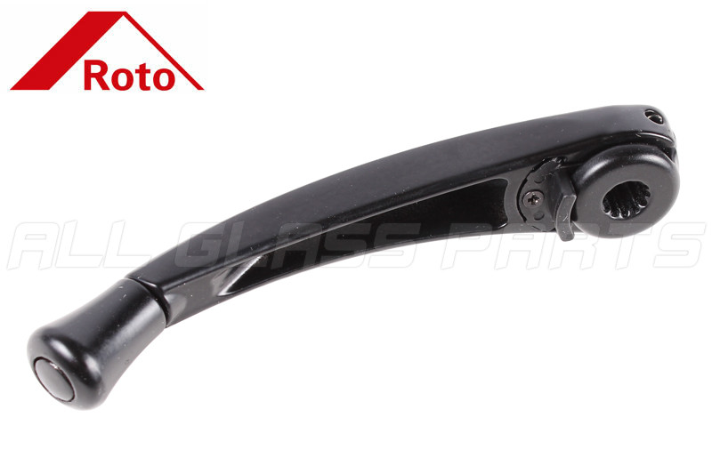 Folding Crank Handle Roto Hardware Black All Glass Parts