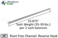 Window Sash Balances (Spring) (Reverse Hook) (lbs 35-39) (Length 34")