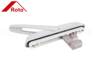 Roto Single-Point Lock Handle (1-1/4" Hook) (White)