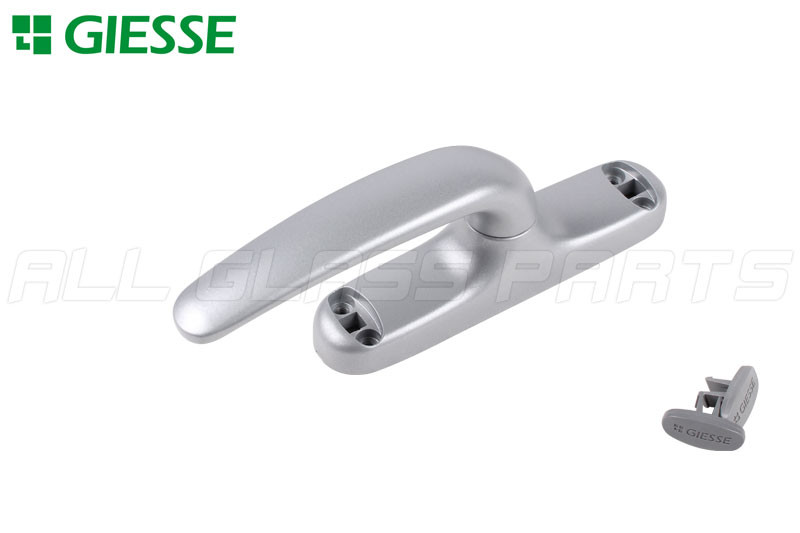 Giesse Unica Cremone Handle Silver All Glass Parts