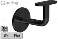 Bracket For Square Profile Handrail Matte Black (Round Profile, Non-adjustable, Wall Mount)