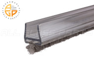 Clear Polycarbonate Wipe with Pile Weatherstrip