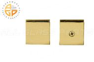 Glass to Wall Clip (Square Edge) (Satin Brass)