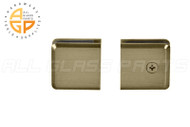 Glass to Wall Clip (Beveled Edge) (Brushed Bronze)