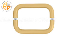 3/4" Round Profile Back-To-Back Handle (6") (Polished Brass)