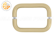 3/4" Round Profile Back-To-Back Handle (6") (Satin Brass)