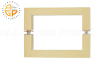 3/4" Square Profile Back-To-Back Handle (6") (Satin Brass)