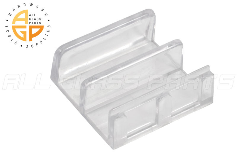 Sliding Shower Door Bottom Guide Clear 1'' Length