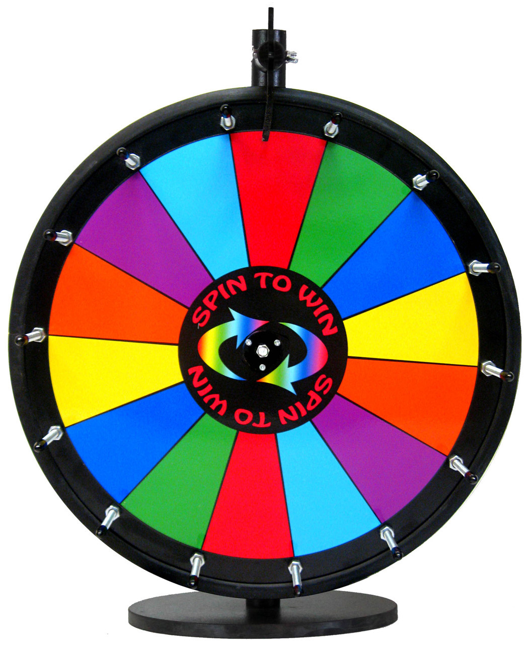 18" Yellow and White Promotional Dry Erase Trade Show Prize Wheel 