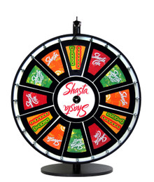 24 Inch Insert Your Own Graphics Prize Wheel with Black Magnetic Frames