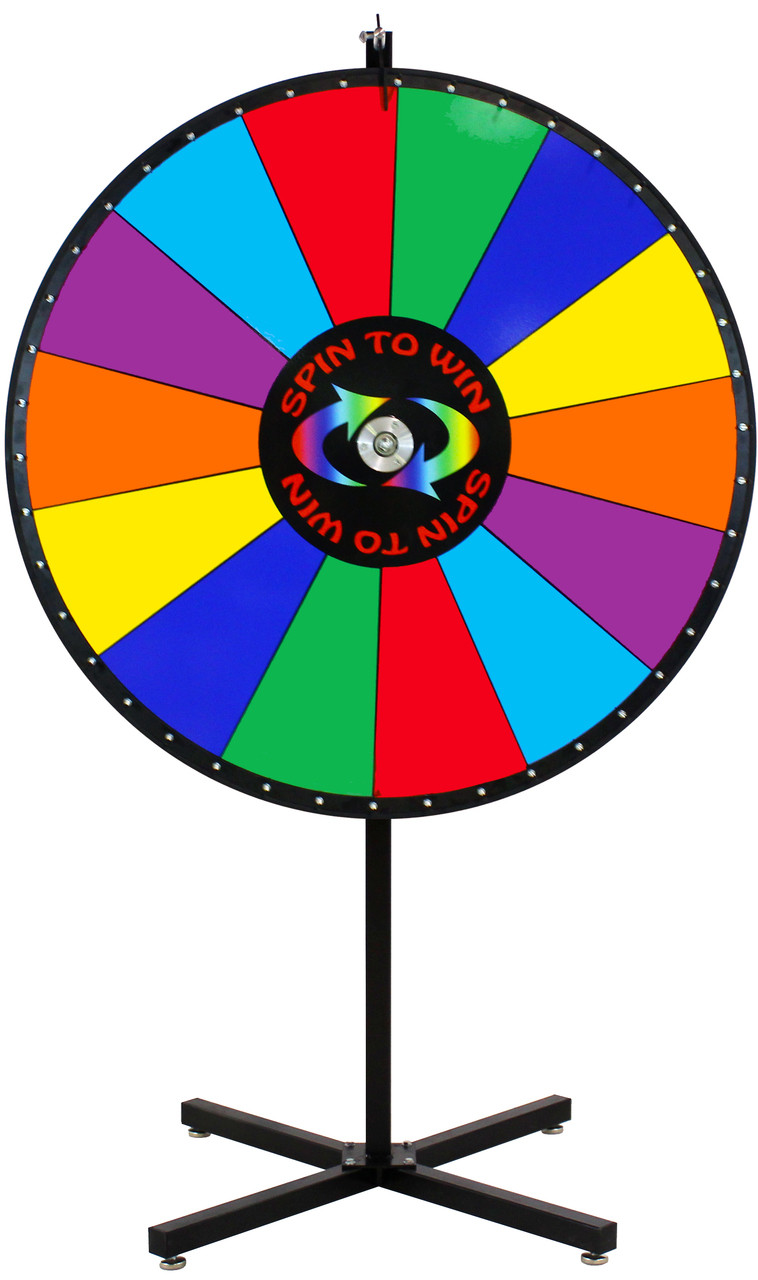 18" Yellow and White Promotional Dry Erase Trade Show Prize Wheel 