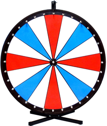 30 Inch Red, White, and Blue Color Dry Erase Prize Wheel