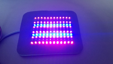 Red, Infrared and Blue LED light therapy pad for pain relief, showing flexible design