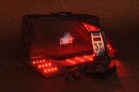Red and Infrared LED light therapy pad for pain relief, showing flexible design and controller