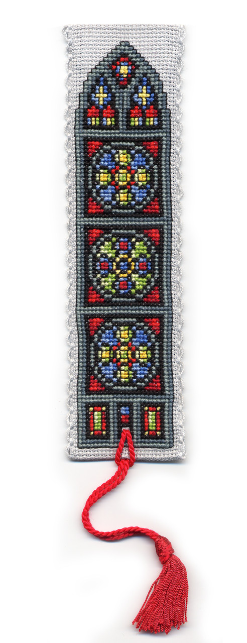 Stained Glass Window Bookmark Cross Stitch Kit by Textile Heritage