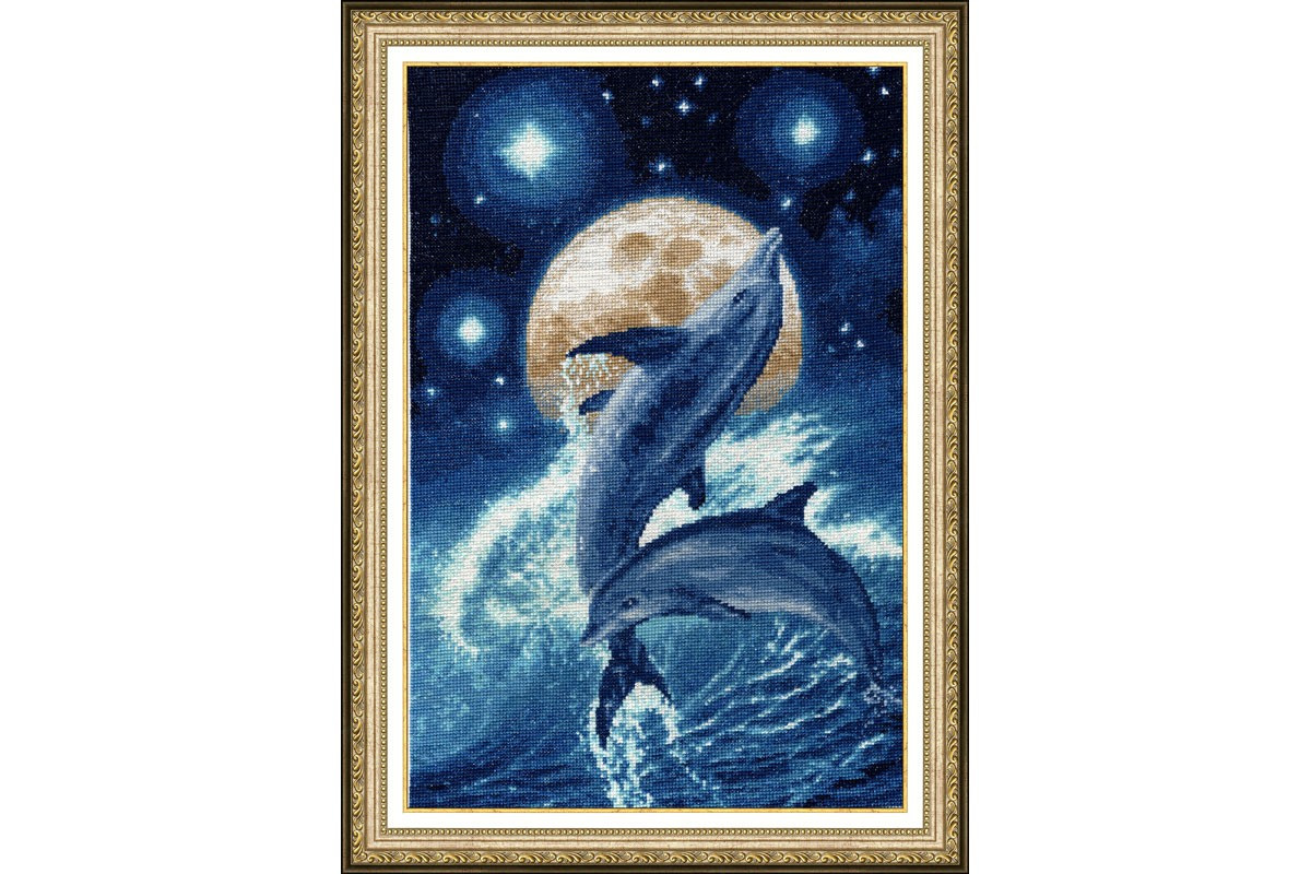 Dolphins Cross Stitch Kit by Golden Fleece MariesCrossStitch.co.uk