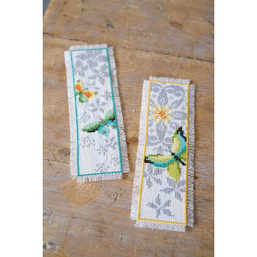 Download Vervaco Butterfly Counted Cross Stitch Kit Bookmarks Set of 2 - MariesCrossStitch.co.uk