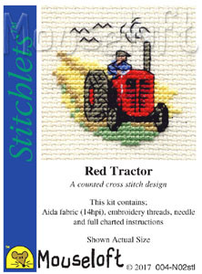 Red Scooter Stitchlets Collection Mouseloft Mini Cross Stitch Kit