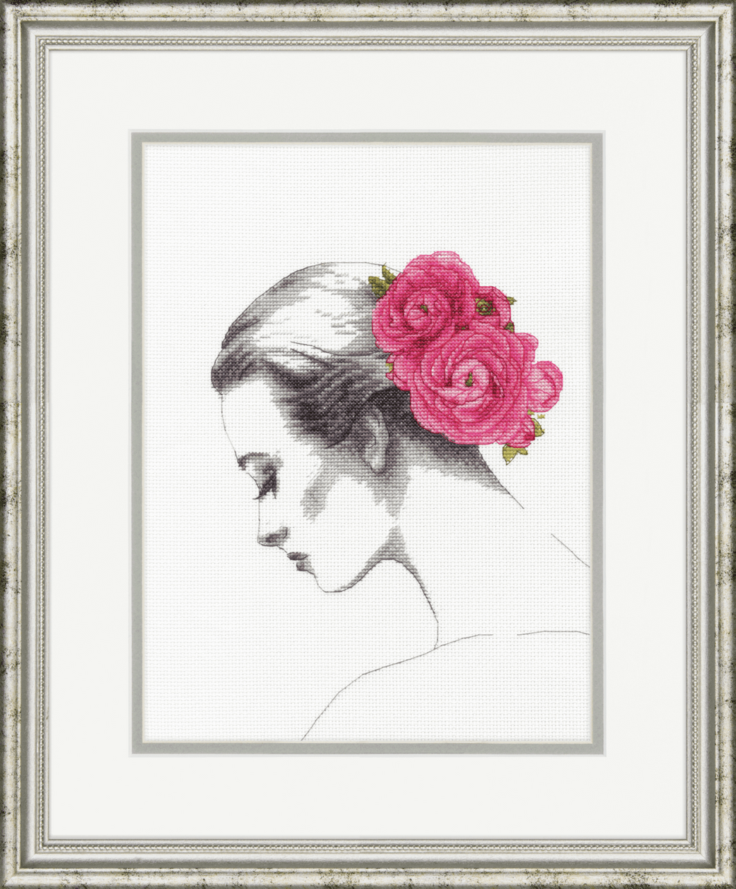 Counted Cross Stitch: Floral Portrait By Dimensions - MariesCrossStitch