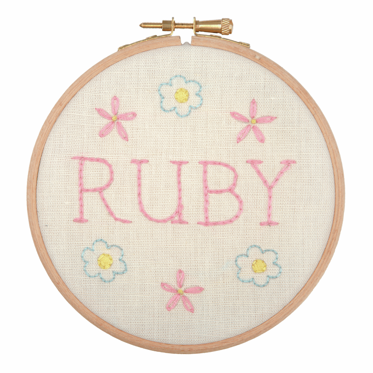 Embroidery Hoop Kit Baby Name Plate Kit By Anchor MariesCrossStitch