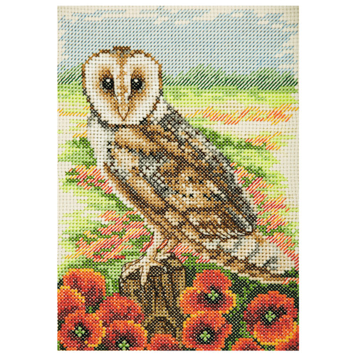 Counted Cross Stitch Kit Essentials Owl by Anchor MariesCrossStitch.co.uk