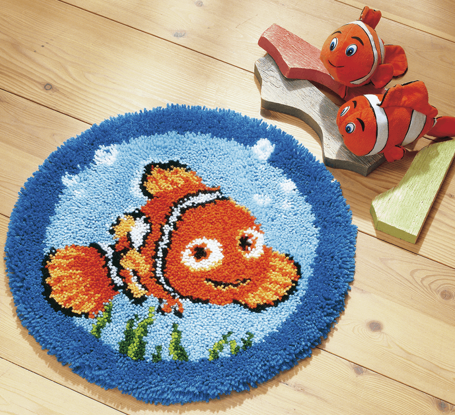 Latch Hook Kit Shaped Rug Disney Nemo MariesCrossStitch.co.uk
