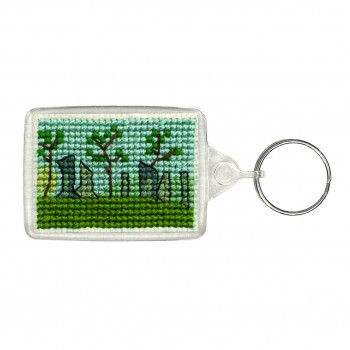 Daffodils Counted Cross Stitch Keyring Kit by Textile Heritage