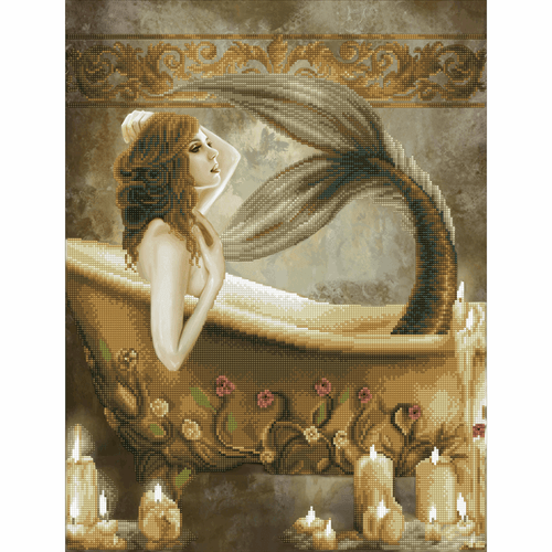 Diamond Painting Kit Bath Time Mermaid By Vervaco MariesCrossStitch