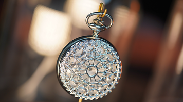 Infinity Pocket Watch V3 - Silver Case White Dial / STD Version (Gimmick and Online Instructions) by Bluether Magic