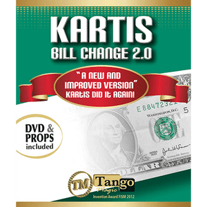 Kartis Bill Change 2.0 (w/DVD) by Kartis and Tango Magic