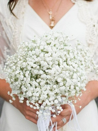 Baby breath bridal bouquet Clearance