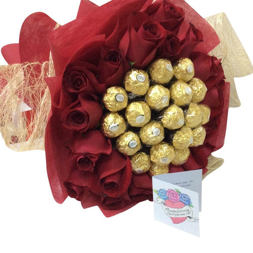 Xl Premium Roses Ferrero Bouquet Online Manila Flower Delivery