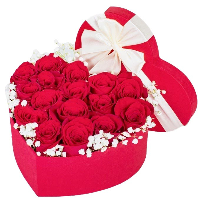 Ecuadorian Roses Heart Box Manila | Flower Delivery Philippines