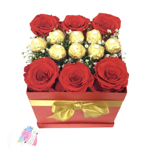 Send Ecuadorian Roses Ferrero Box Manila Boxed Flowers Delivery