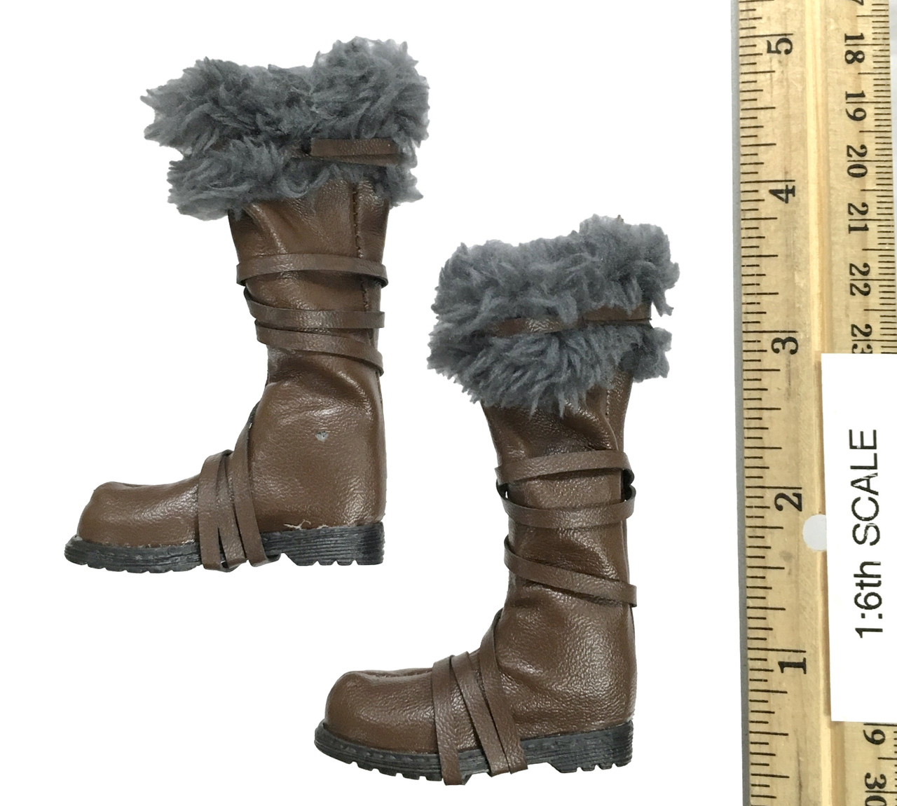 Barbarian Set A (Conan) Boots w/ Fur (No Ball Joints) Toy Anxiety
