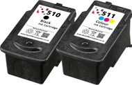 Canon PG-510 / CL-511 Remanufactured Ink Cartridges Multipack- High Capacity Black & Tri-Colour Ink Cartridges - Compatible For (2970B001AA, PG-510, PG510, 2972B001AA, CL-511, CL511)