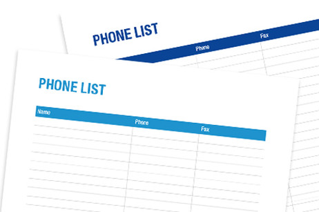 Free Printable Phone List Template Best Office Supplies Ltd